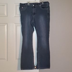 Blue jeans, sz 14 boot cut, bedazzled pockets